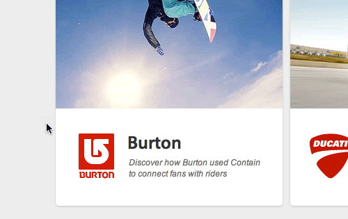 Fi use a subtle animation to encourage clicks when you hover their case study call-to-action.