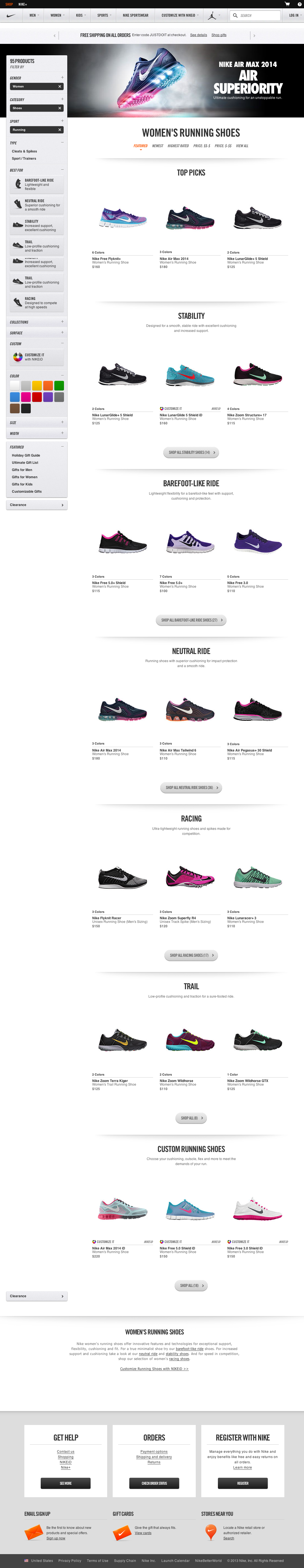 Nike 111 Product List Design Examples Baymard Institute The Screenshot Was Taken December 13 2018 And Depicts Nike S Product List In Total We Ve Reviewed 33 Of Design Elements To See Them All