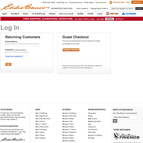 eddie bauer e commerce ux case study baymard institute