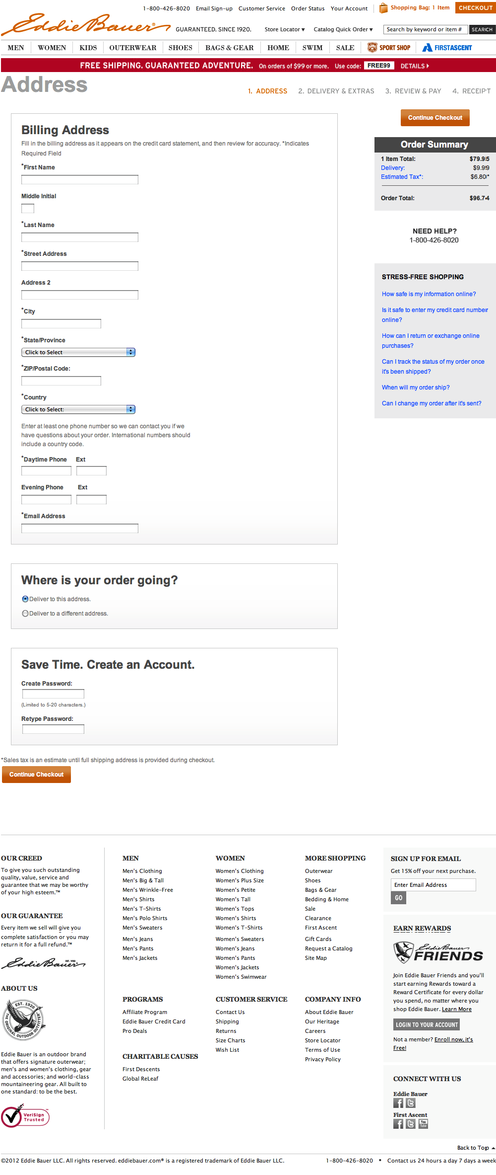100 Examples of ‘Shipping address’ Checkout Steps Baymard Institute
