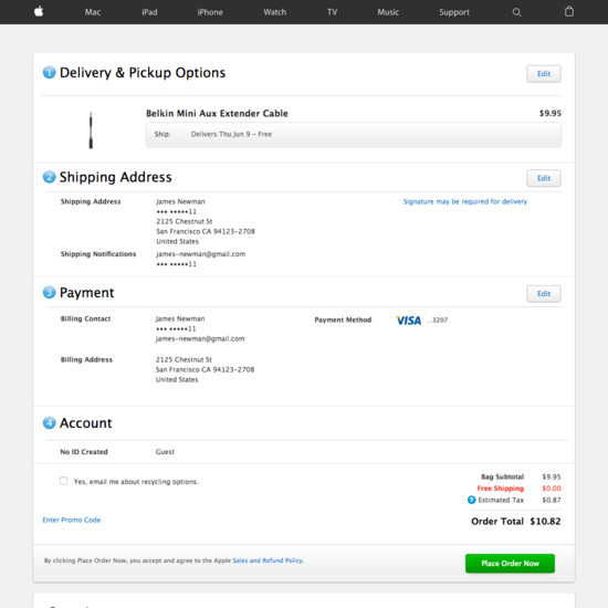 54 examples of order review checkout steps baymard institute order design