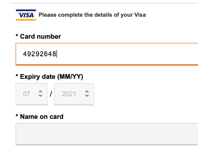 Credit Card Number Field: Auto-Format Spaces – Baymard