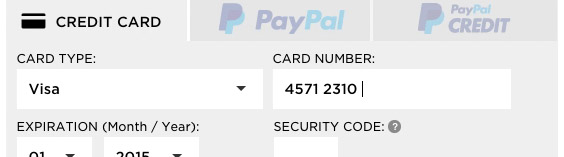 The Credit Card Number Field Must Allow And Auto Format Spaces 80 Don T Articles Baymard Institute