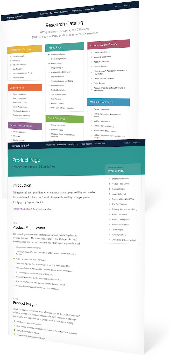 e commerce usability research baymard institute