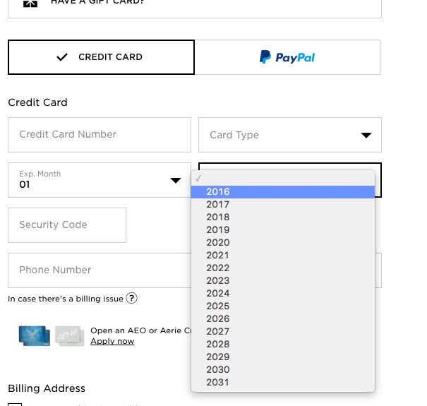 Format The Expiration Date Fields Exactly The Same As The Physical Credit Card 90 Get It Wrong Articles Baymard Institute - how to get robux with fake credit card 2018